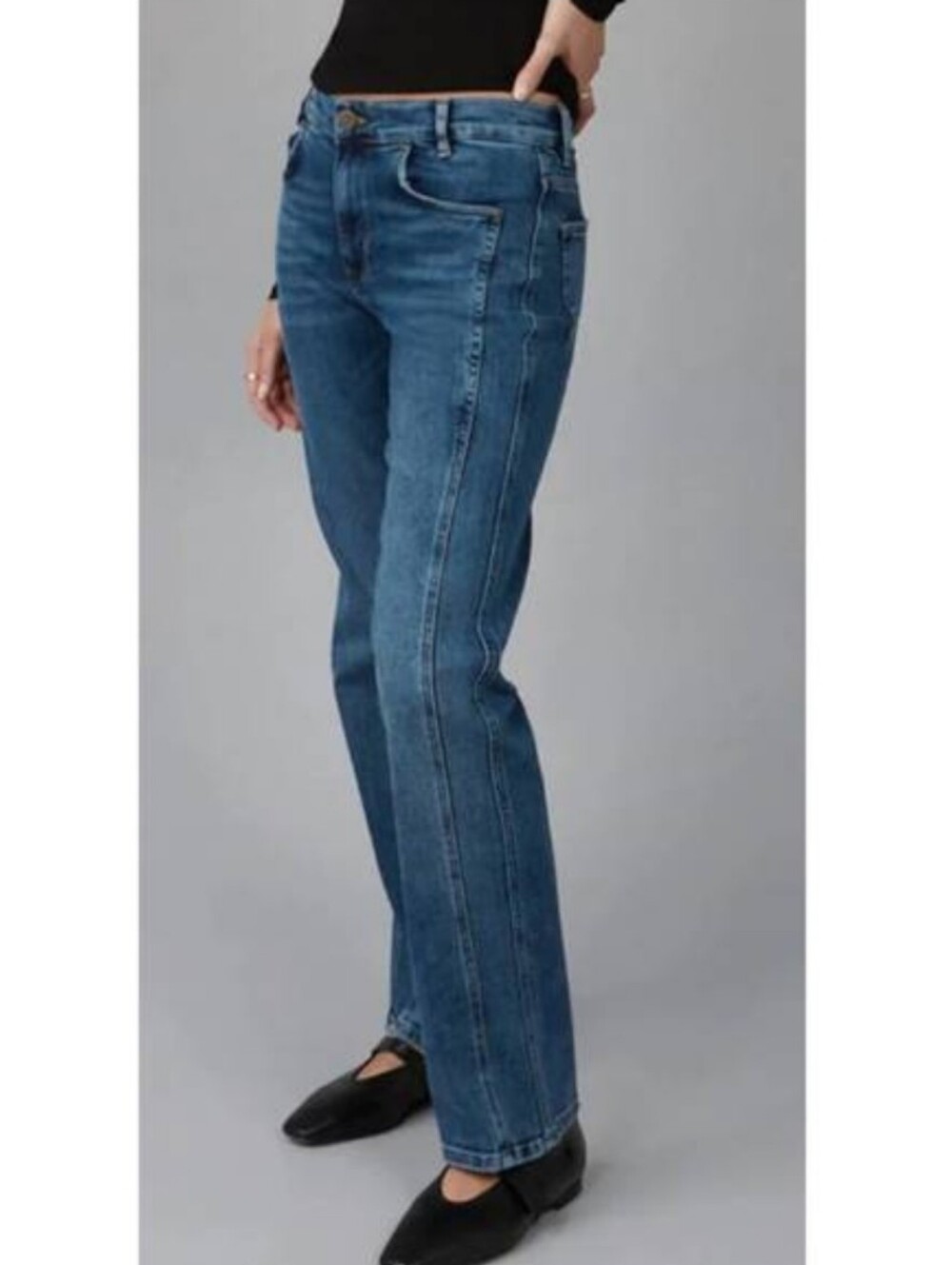 Lola New Jasper-dis Mid-Rise Straight Jeans Size 28